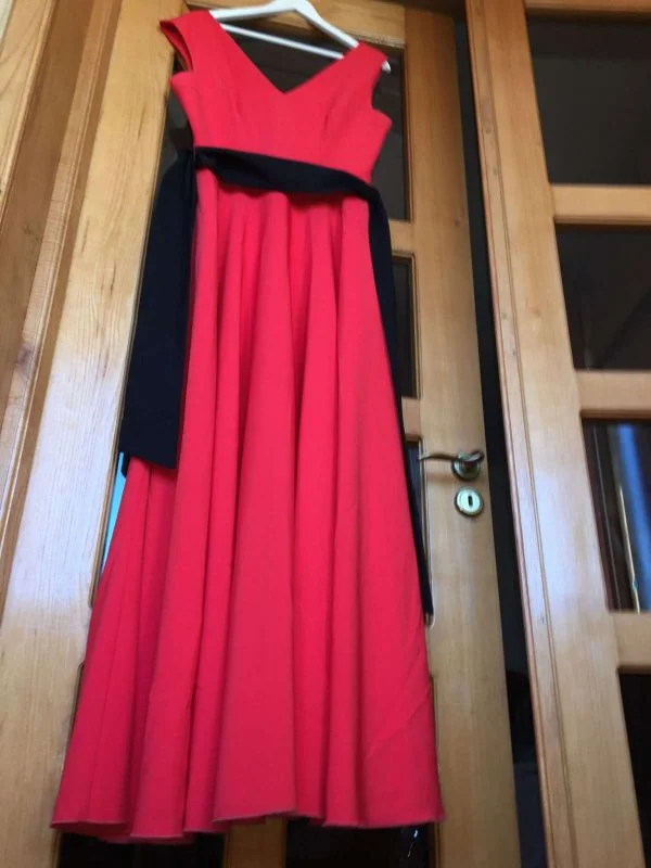 Rochie de seară Bsb Collection EU 44 | Roșu, Maxi, Poliester - Image 8