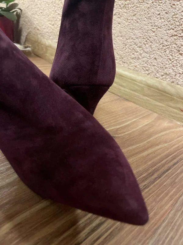 Cizme Musette EU 36 | Burgundy, Piele naturală - Image 4