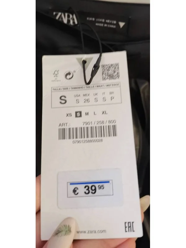 Fustă Zara S | Negru, Midi, Piele ecologică - Image 7