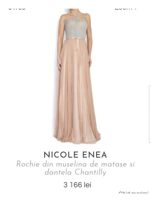 Rochie de seară NICOLE ENEA M | Roz, Maxi, Mătase - Image 5