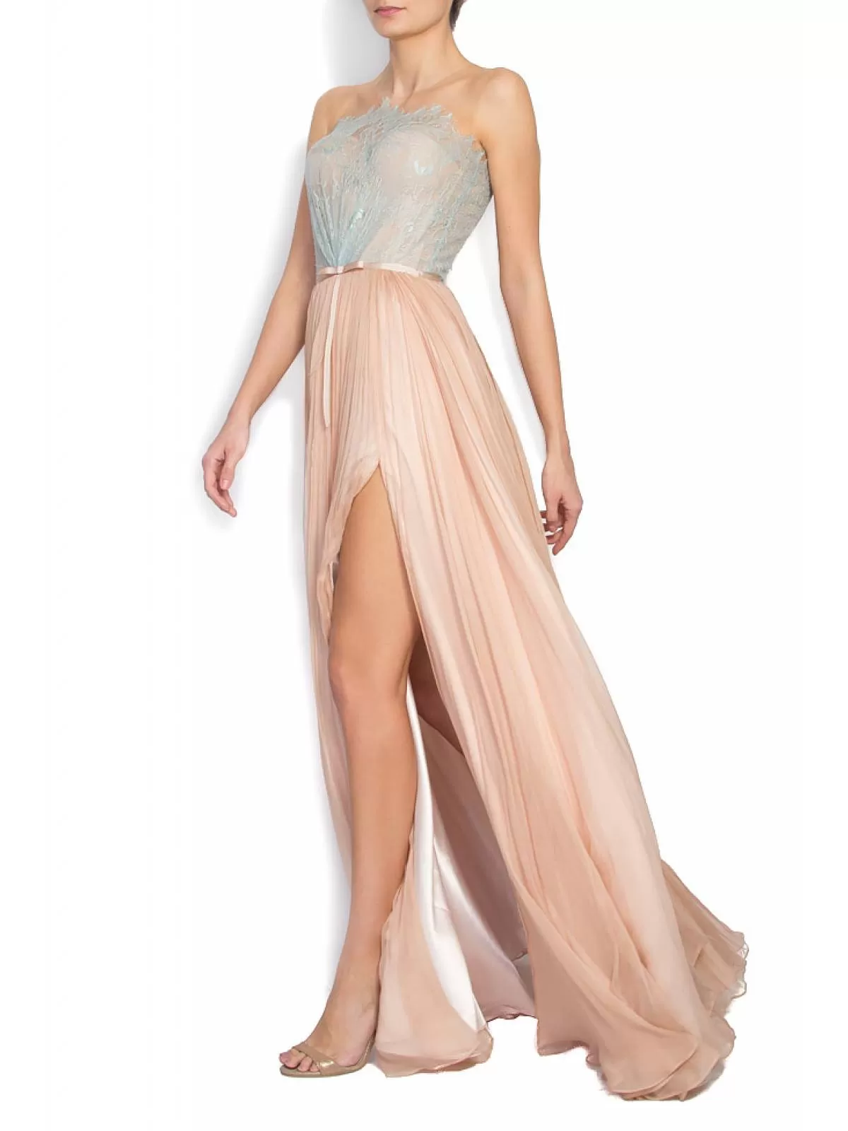 Rochie de seară NICOLE ENEA M | Roz, Maxi, Mătase