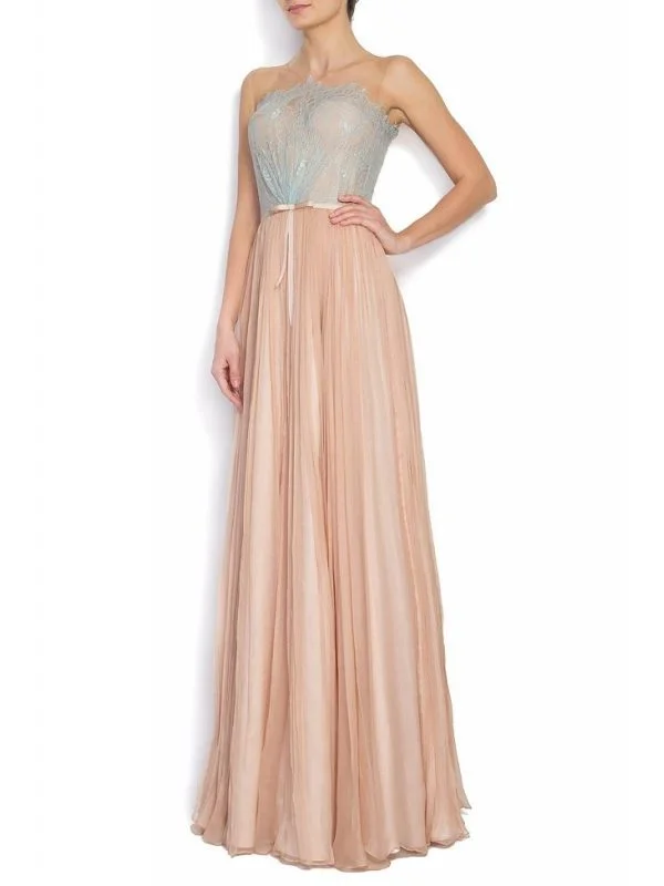Rochie de seară NICOLE ENEA M | Roz, Maxi, Mătase - Image 3