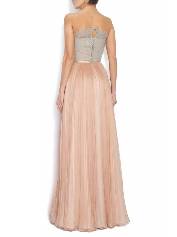 Rochie de seară NICOLE ENEA M | Roz, Maxi, Mătase - Image 2