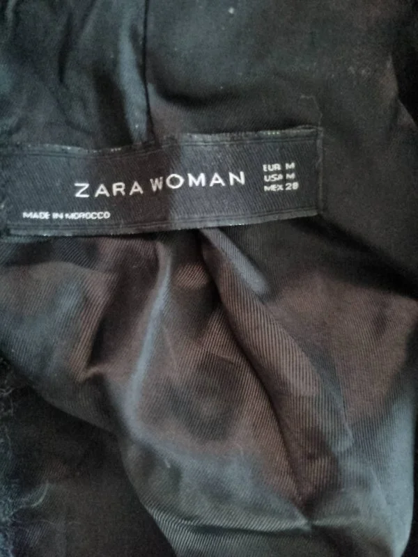 Palton din lână Zara M | Albastru, Fără glugă, Lână - Image 5