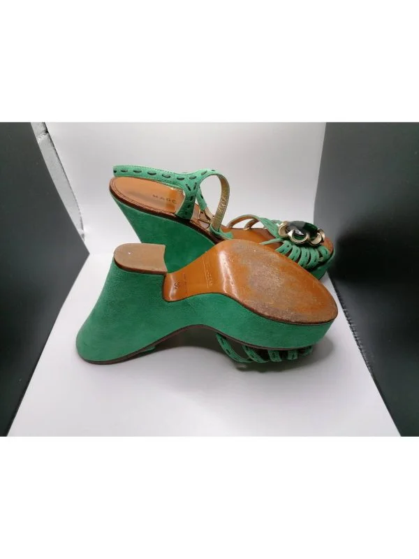 Sandale cu toc Marc Jacobs EU 38 | Verde, Piele naturală - Image 5