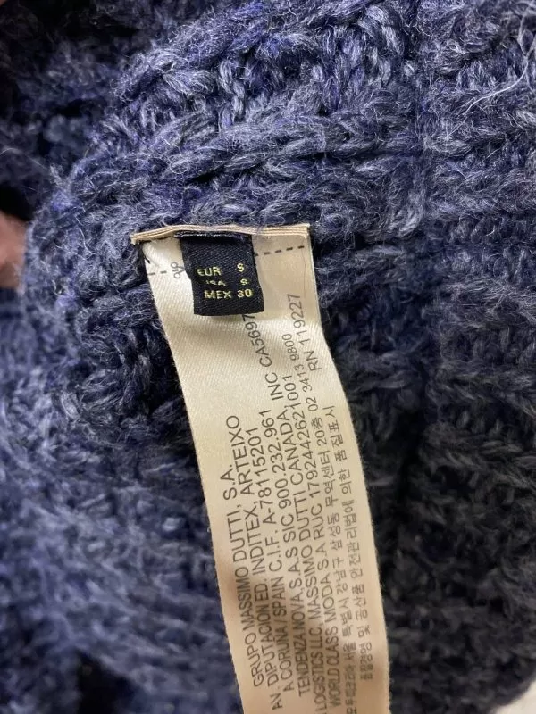 Pulover Massimo Dutti S | Albastru, Normal, Regular fit, Acrilic - Image 4