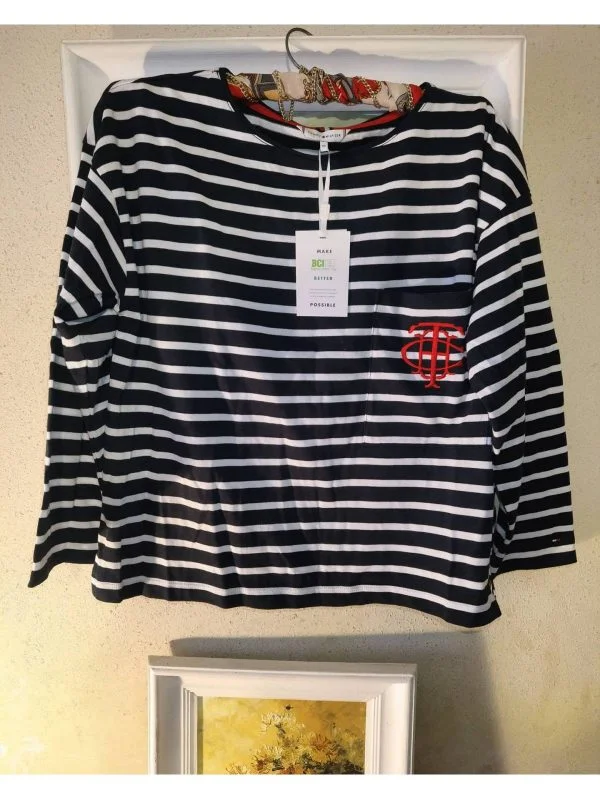 Bluză Tommy Hilfiger XS | Albastru, Normal, Bumbac - Image 4
