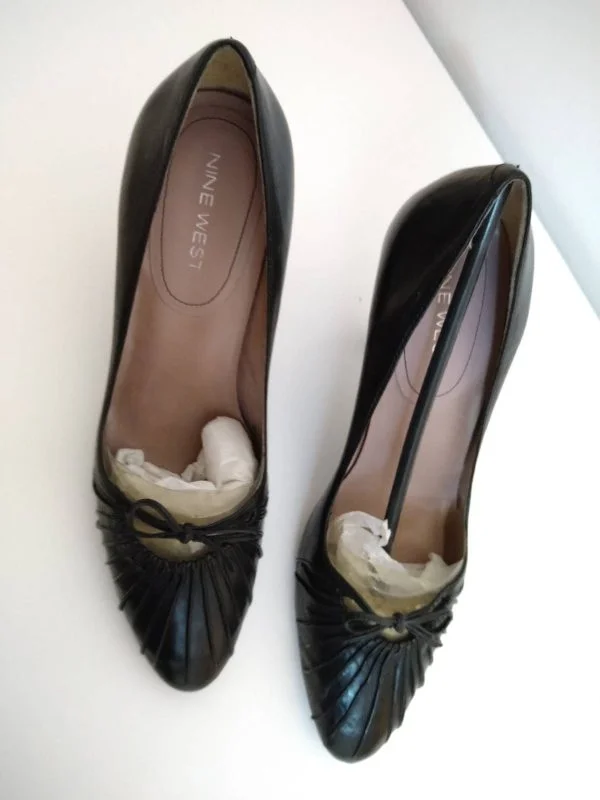 Pantofi cu toc înalt NINE WEST EU 38.5 | Negru, Piele naturală - Image 3