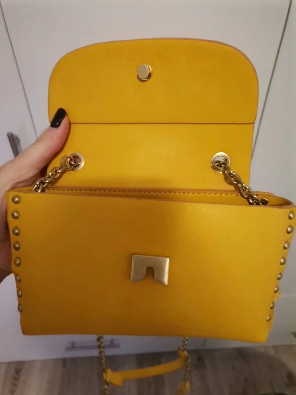 Poșetă Zara | Galben, Piele ecologică - Image 4
