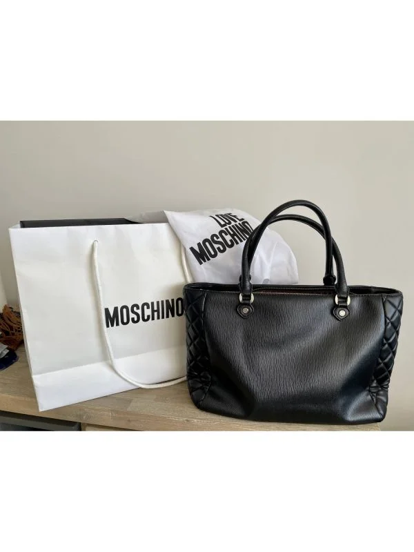 Geantă de mână Love Moschino | Negru, Piele naturală - Image 3