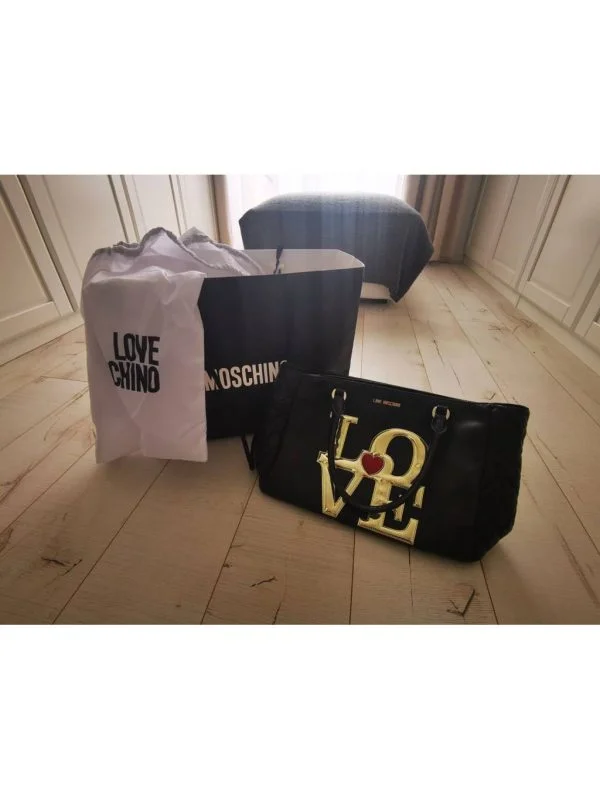 Geantă de mână Love Moschino | Negru, Piele naturală - Image 6
