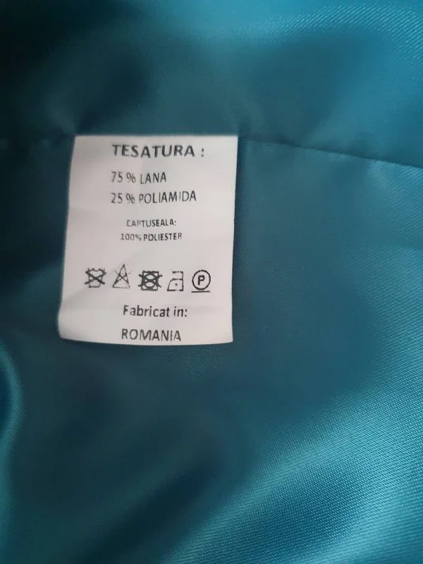 Palton lung STEPHANIE ANAIS M | Verde, Cu glugă, Lână - Image 4