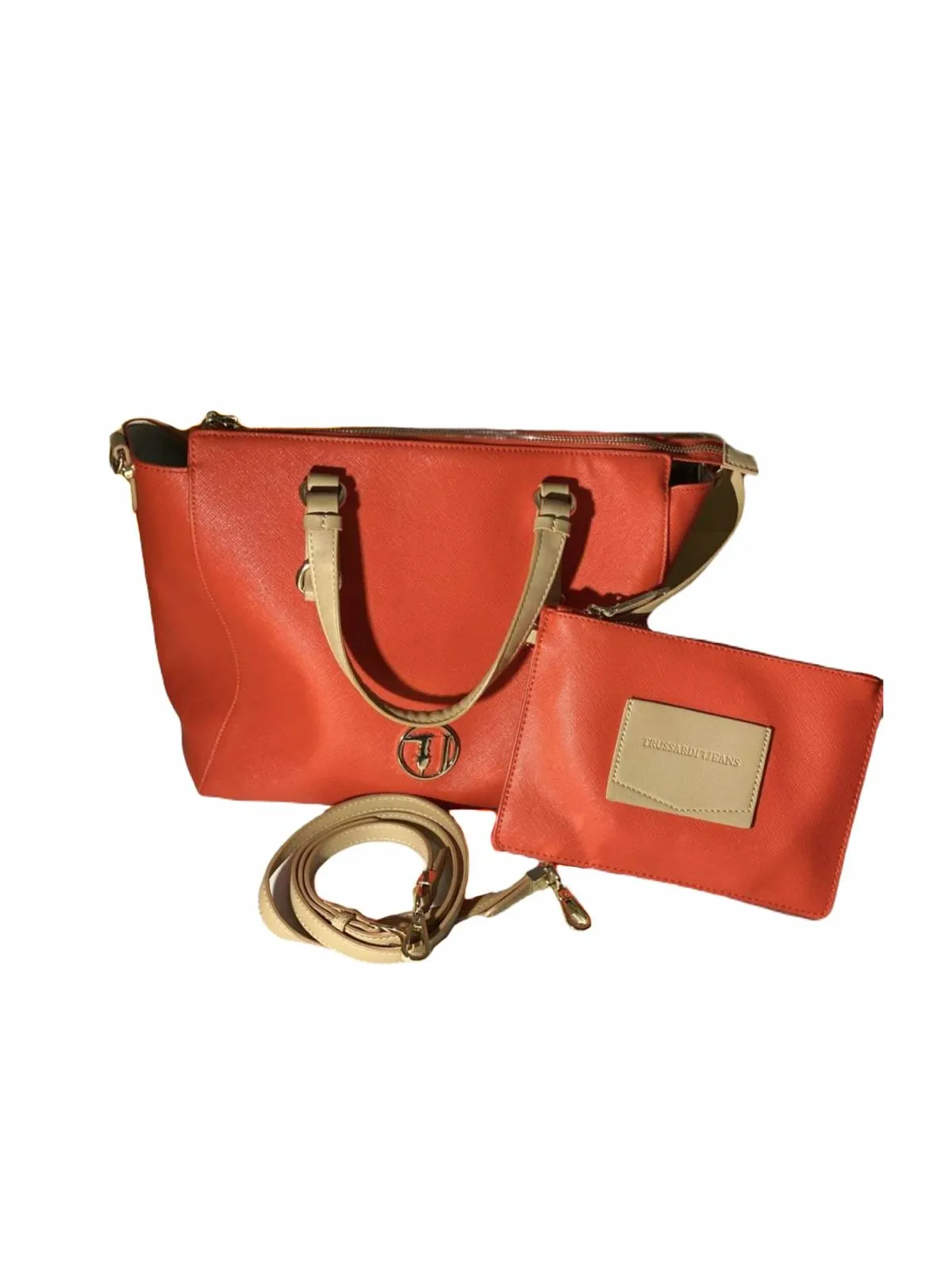 Geantă de umăr TRUSSARDI | Roșu, Piele naturală