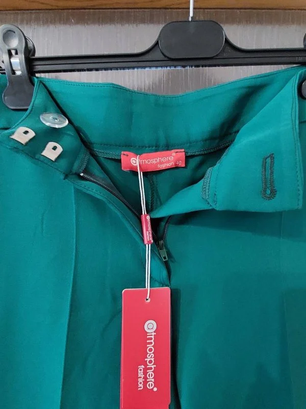 Pantaloni ATMOSPHERE FASHION EU 40 | Verde, Lungi, Poliester - Image 6