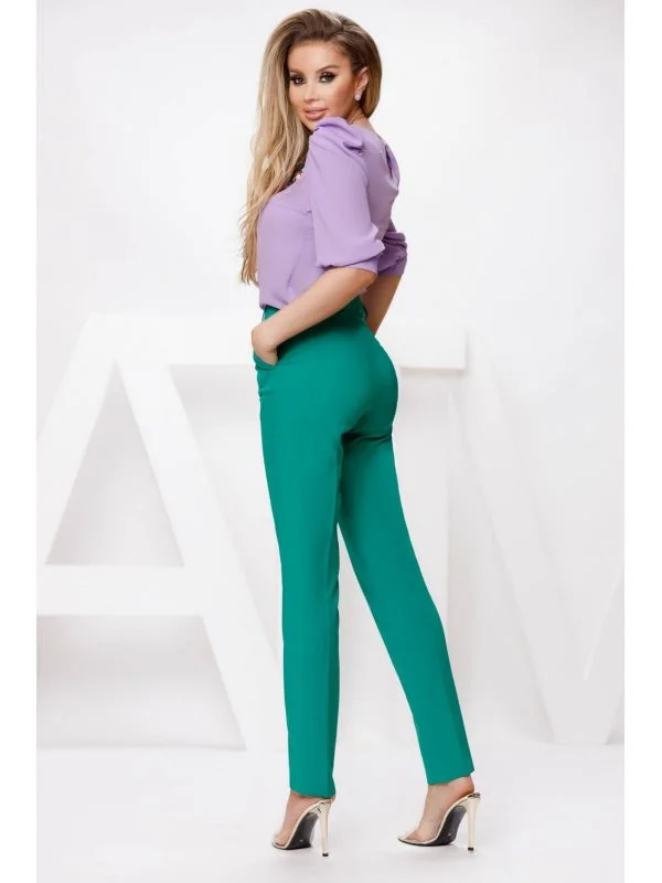 Pantaloni ATMOSPHERE FASHION EU 40 | Verde, Lungi, Poliester - Image 5