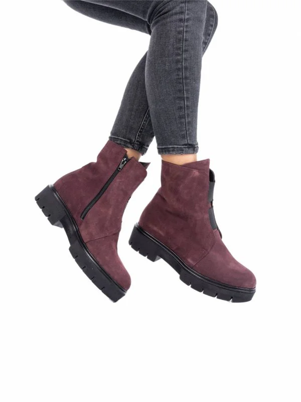 Ghete S77 EU 39 | Burgundy, Piele naturală