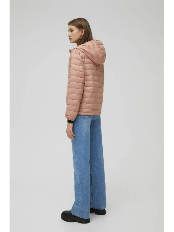 Geacă matlasată Pull&Bear M | Roz, Fără glugă, Pânză - Image 4