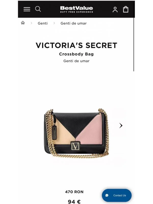 Geantă de umăr Victoria's Secret | Negru, Piele ecologică - Image 7