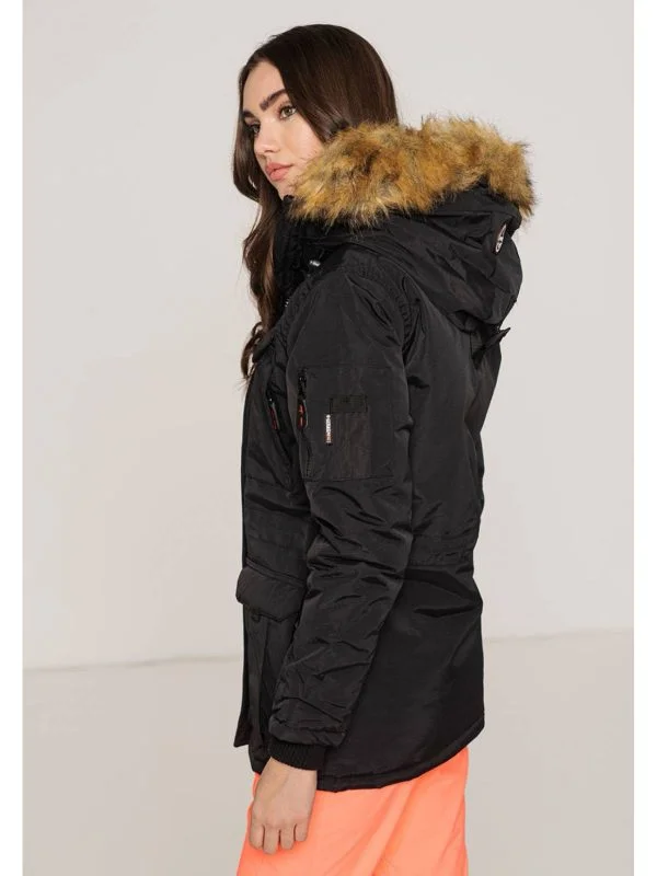 Geacă de iarnă Geographical Norway M | Negru, Cu glugă, Poliester - Image 4