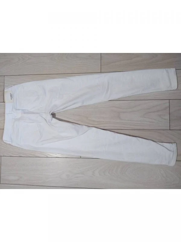 Blugi Zara EU 36 | Alb, Lungi, Bumbac - Image 3