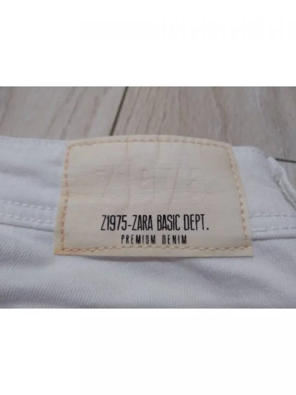 Blugi Zara EU 36 | Alb, Lungi, Bumbac - Image 6