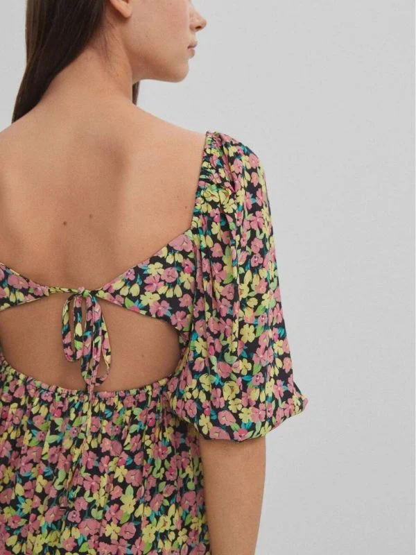 Rochie casual Bershka S | Multicolor, Mini, Vâscoză - Image 2