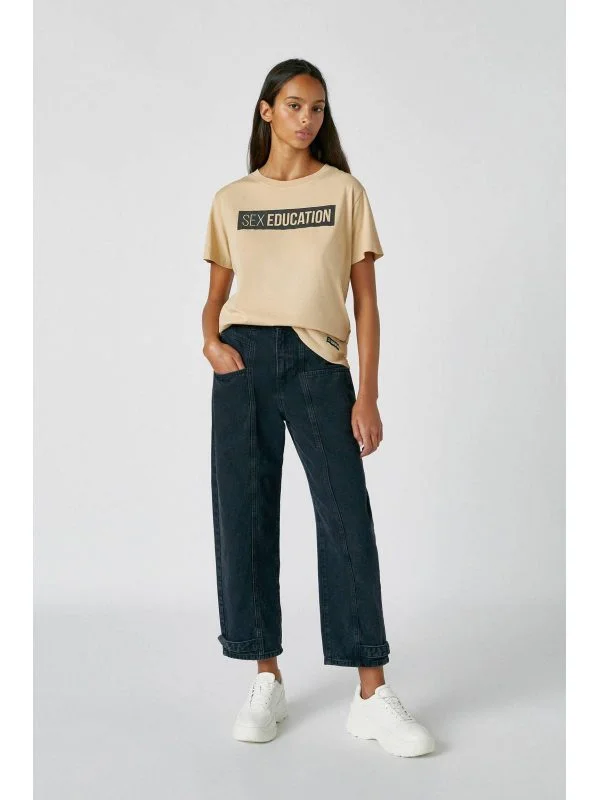 Top Pull&Bear XS | Bej, Normal, Bumbac - Image 3