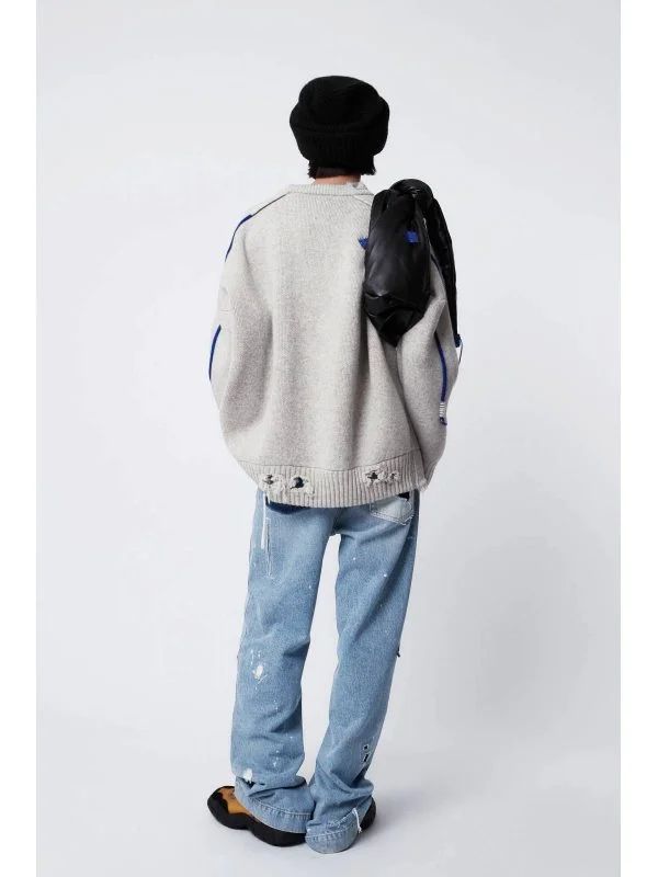Pulover Zara S-M | Gri, Normal, Regular fit, Lână - Image 3