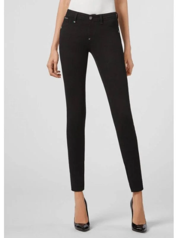 Blugi Philipp Plein S | Negru, Lungi, Denim - Image 2