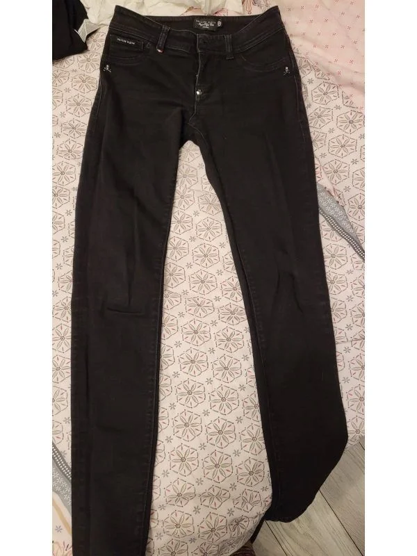 Blugi Philipp Plein S | Negru, Lungi, Denim - Image 5