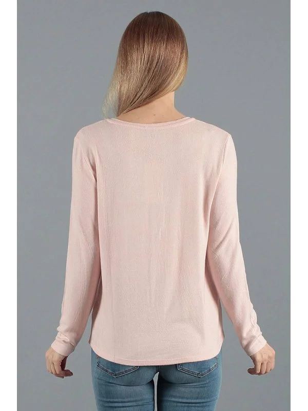 Pulover Tom Tailor L | Roz, Normal, Regular fit, Vâscoză - Image 3