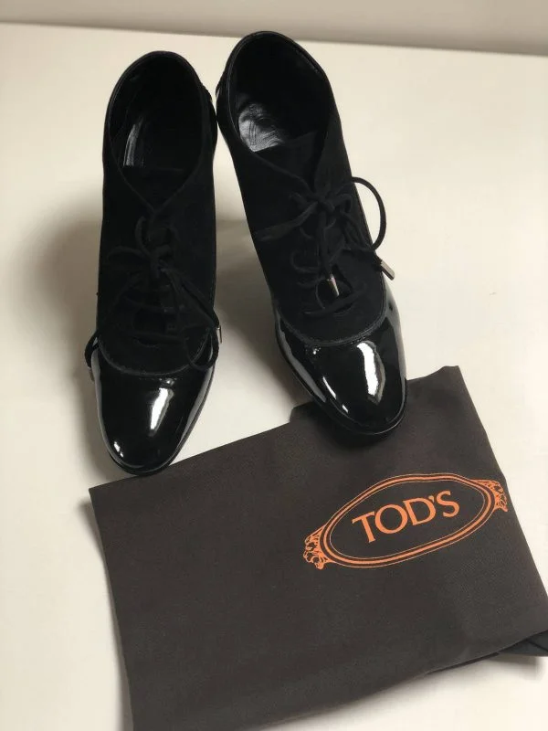 Ghete TODS EU 38 | Negru, Piele naturală - Image 6
