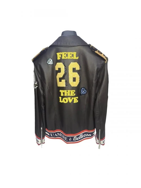 Geacă biker Dolce & Gabbana S-M | Maro, Fără glugă, Piele naturală - Image 3