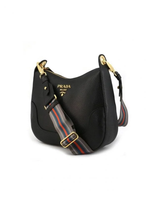 Geantă de umăr Prada | Negru, Piele naturală - Image 3