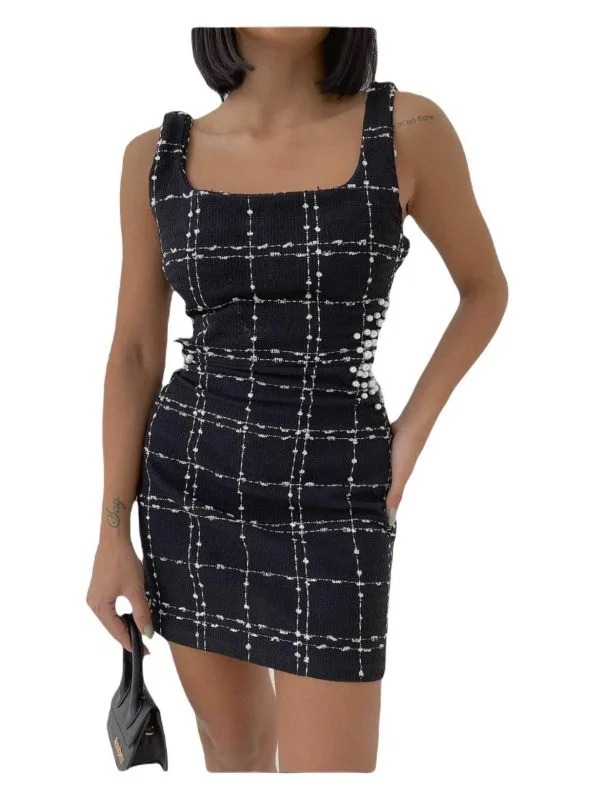 Rochie de seară SOBE M | Negru, Mini, Bumbac