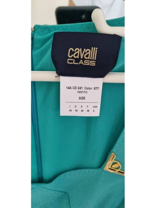 Rochie office Class Roberto Cavalli M | Turcoaz, Midi - Image 4