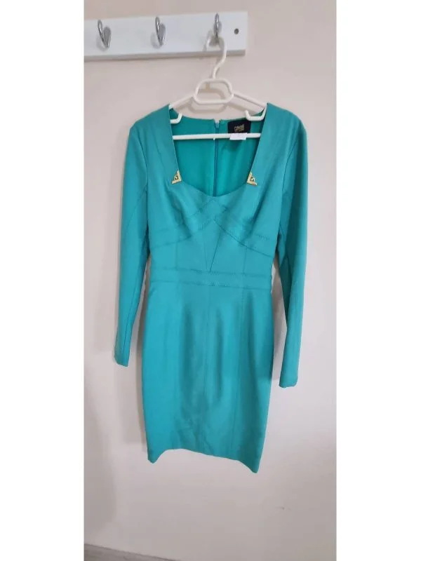 Rochie office Class Roberto Cavalli M | Turcoaz, Midi - Image 5