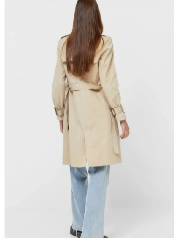 Palton lung Stradivarius L | Bej, Fără glugă, Poliester - Image 2