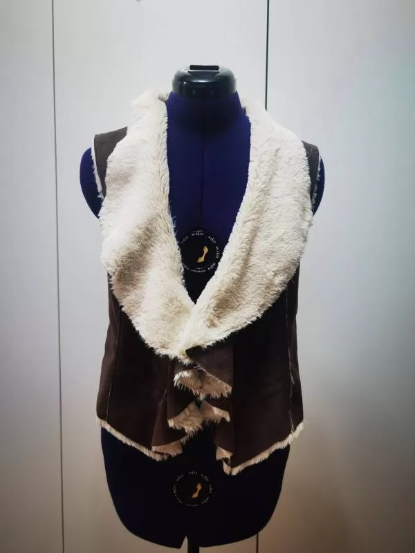 Vestă DENIM CO EU 38 | Maro, Fără glugă, Poliester - Image 2