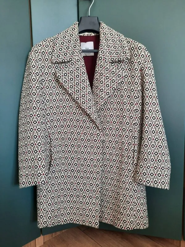 Palton lung Mango S | Bej, Fără glugă - Image 2