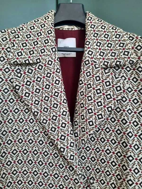 Palton lung Mango S | Bej, Fără glugă - Image 4