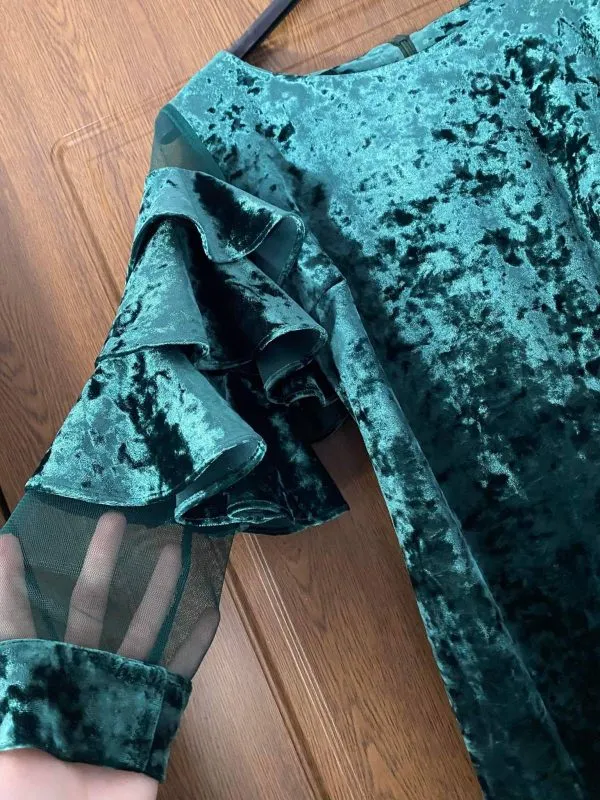 Rochie de seară ZOLA EU 38 | Verde, Mini - Image 4