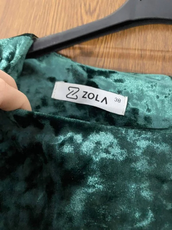 Rochie de seară ZOLA EU 38 | Verde, Mini - Image 3
