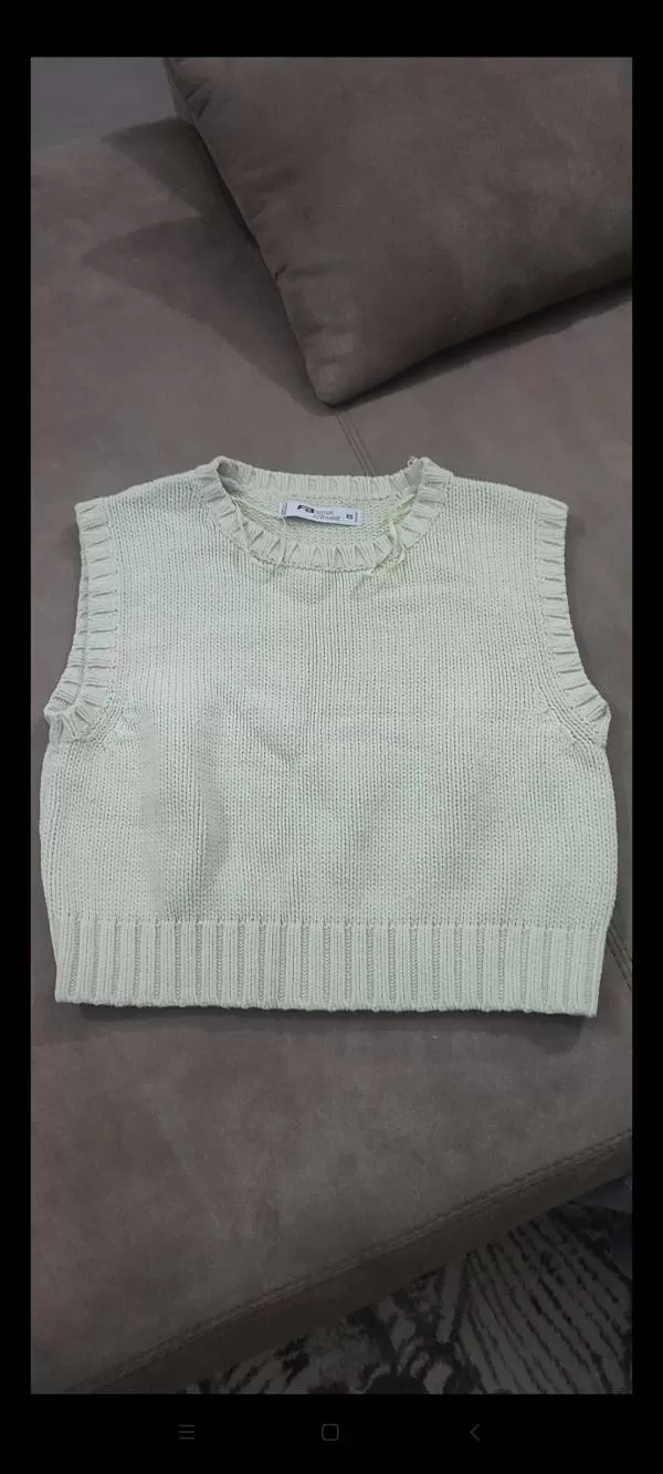 Vestă FB Sister XS | Verde mentă, Fără glugă, Bumbac - Image 2