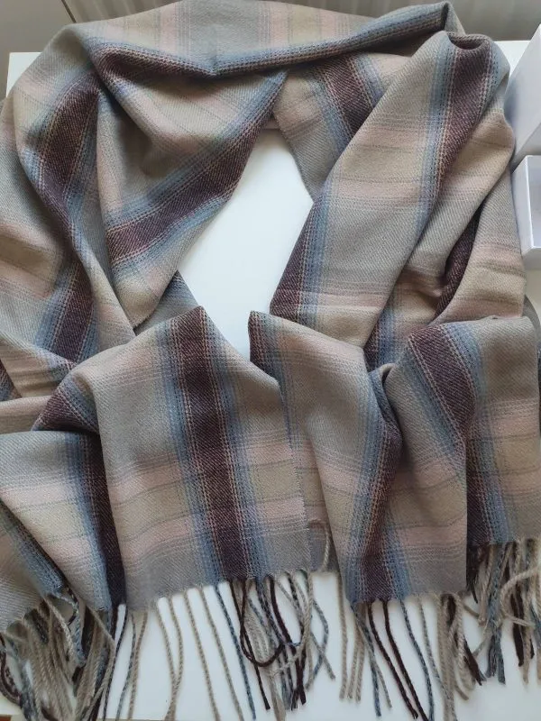 Fular BLENDED CASHMERE | Roz, Cașmir - Image 4