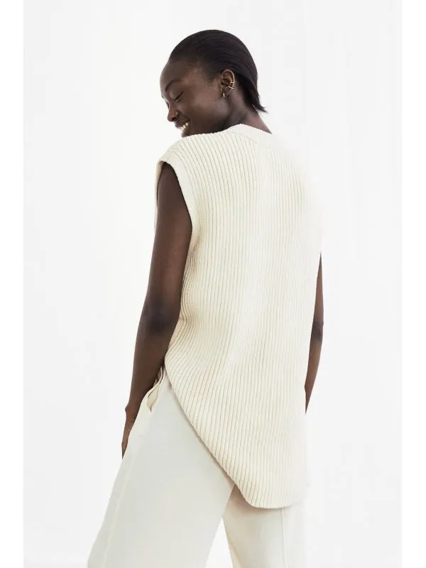 Vestă H&M M | Bej, Bumbac - Image 3