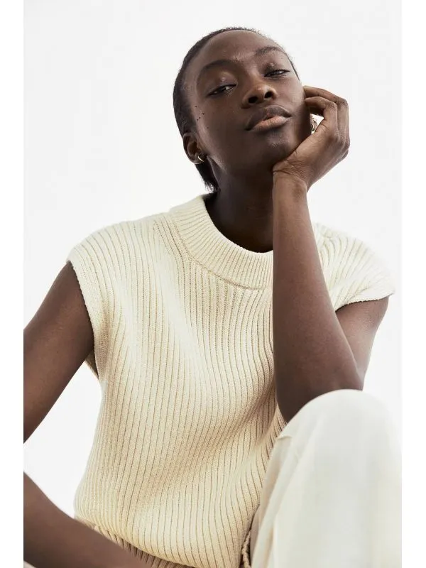 Vestă H&M M | Bej, Bumbac - Image 4