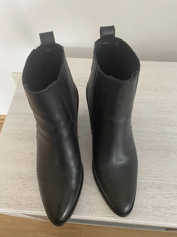 Ghete CLARKS EU 39 | Negru, Piele naturală - Image 5