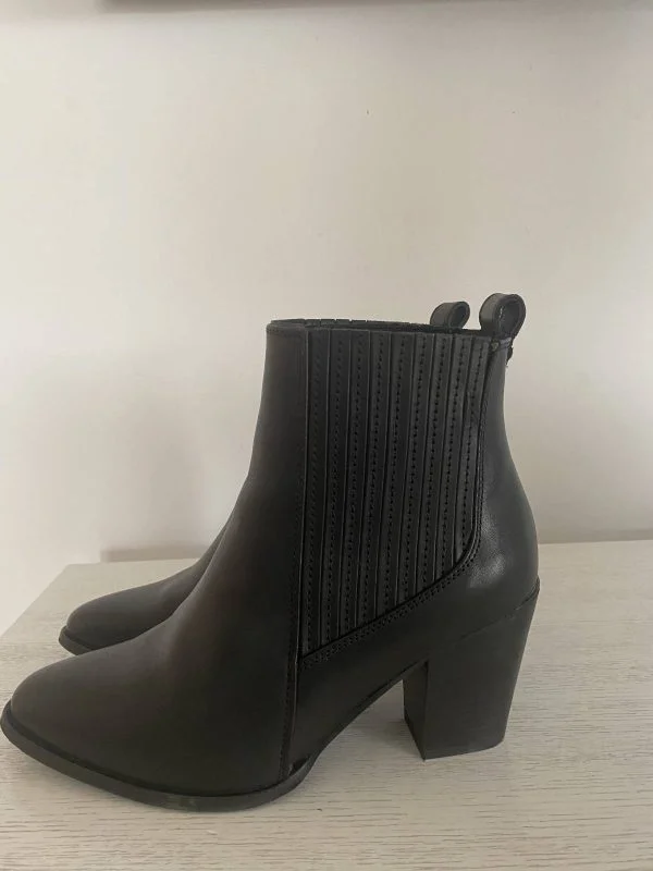 Ghete CLARKS EU 39 | Negru, Piele naturală - Image 7