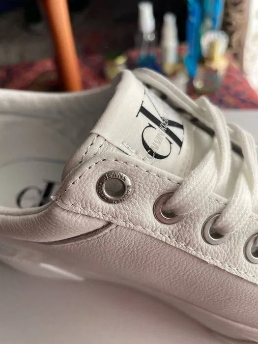 Sneakers Calvin Klein EU 39 | Alb, Piele naturală - Image 6
